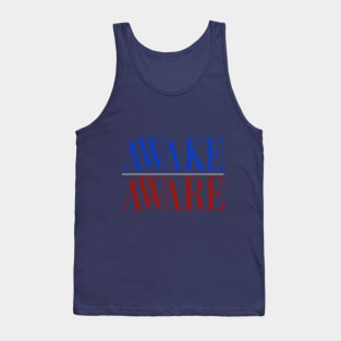 V2020-AWAKE/AWARE [BLUE OVER RED] Tank Top